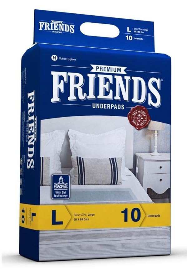 Friends Premium Underpads/ Comfortable Underpads/ Hygiene Underpads- 10pcs Pack - Large. 