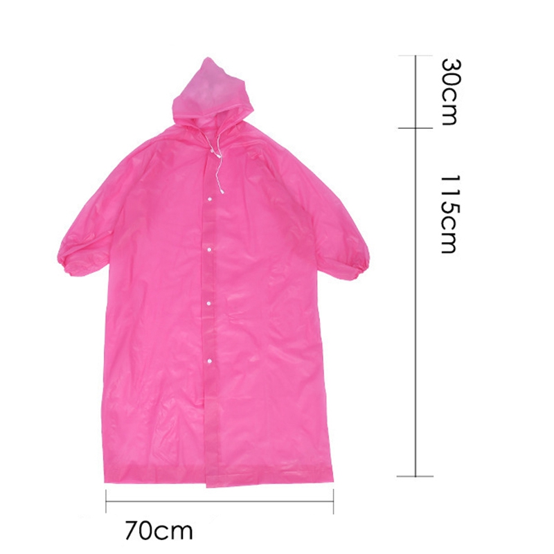 pink transparent raincoat