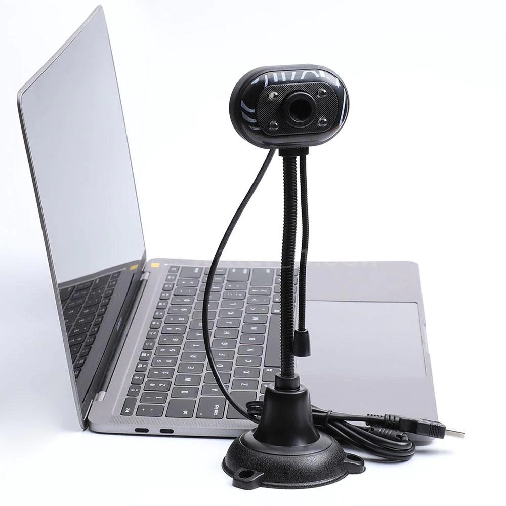 Webcam HD Camera With Microphone 480P USB Plug and Play For PC Laptop High Flexibility Streaming Online Class Digital Web Camera With Mic. 