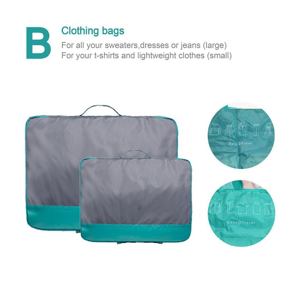 Travel Storage Package 7 Sets Of Large-capacity Clothing Pouch ,Packing System For Checked Bag Luggage ,Ultralight Travel Organizers. 