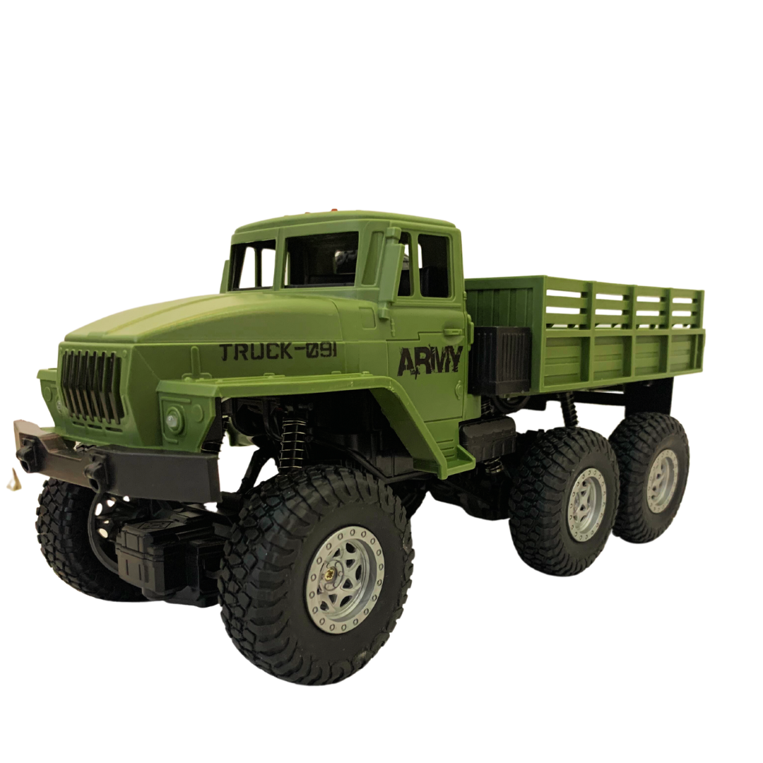 RC Car, 1/16 Model Remote Control Six-Wheel Drive Military Truck RC Toy Car (Green). 