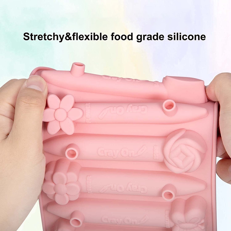 Crayon Molds Compatible With4 Pack Crayon Recycling Molds, Floral 3d