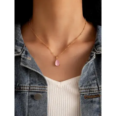 Drop on sale charm necklace