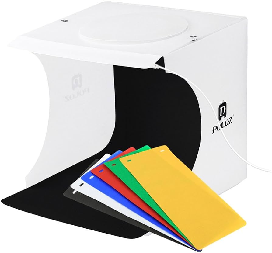 Online products Gem Photography Lighting & Studio Equipment Camera DSLR Photography Photo Light Box 20cm Mini Studio Box Kit Photography Shooting light Box with 6 color backgrounds. 