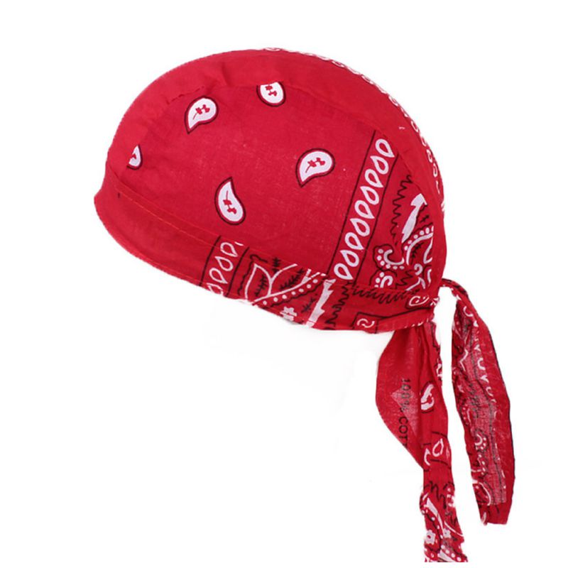 Red Cycling Bandana Skull Cap Beanie 