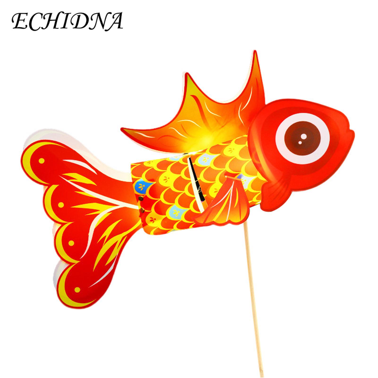 Birthday Lantern Fish Lantern Red Koi-fish Handmade Portable Chinese Style Glowing Pvc Children Diy Handcrafts Gift Mid-autumn Festival New Year Decoration. 