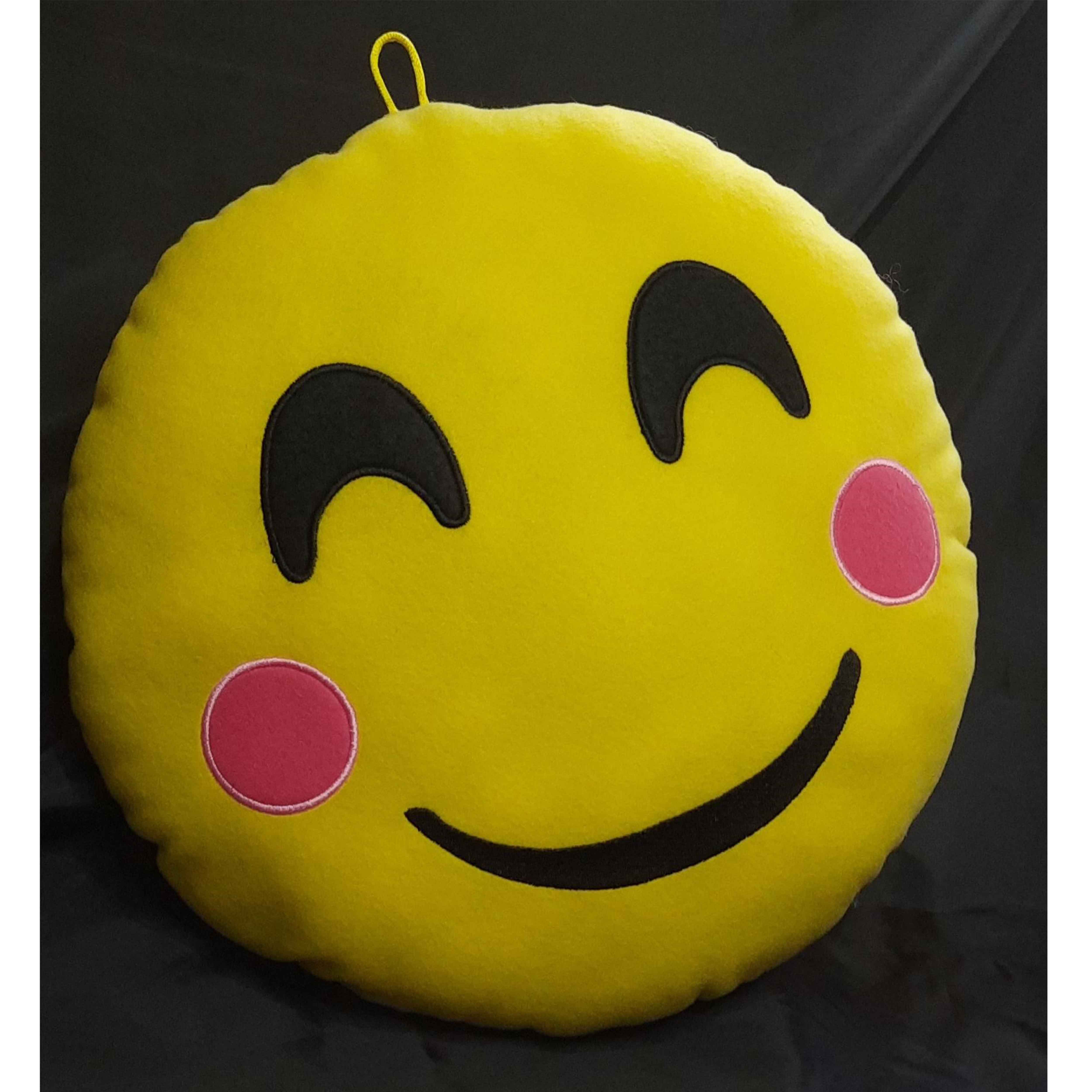 Big Emoji Smiley Emoticon Yellow Round Cushion Stuffed Plush Soft Emoji Pillow 36 cm for Valentine gift Birthday gift Daraz.lk