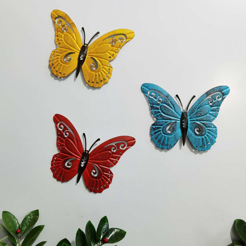Nature Inspired Metal Butterfly Decorative Wall Art Indoor outdoor 1pcs お買い得品