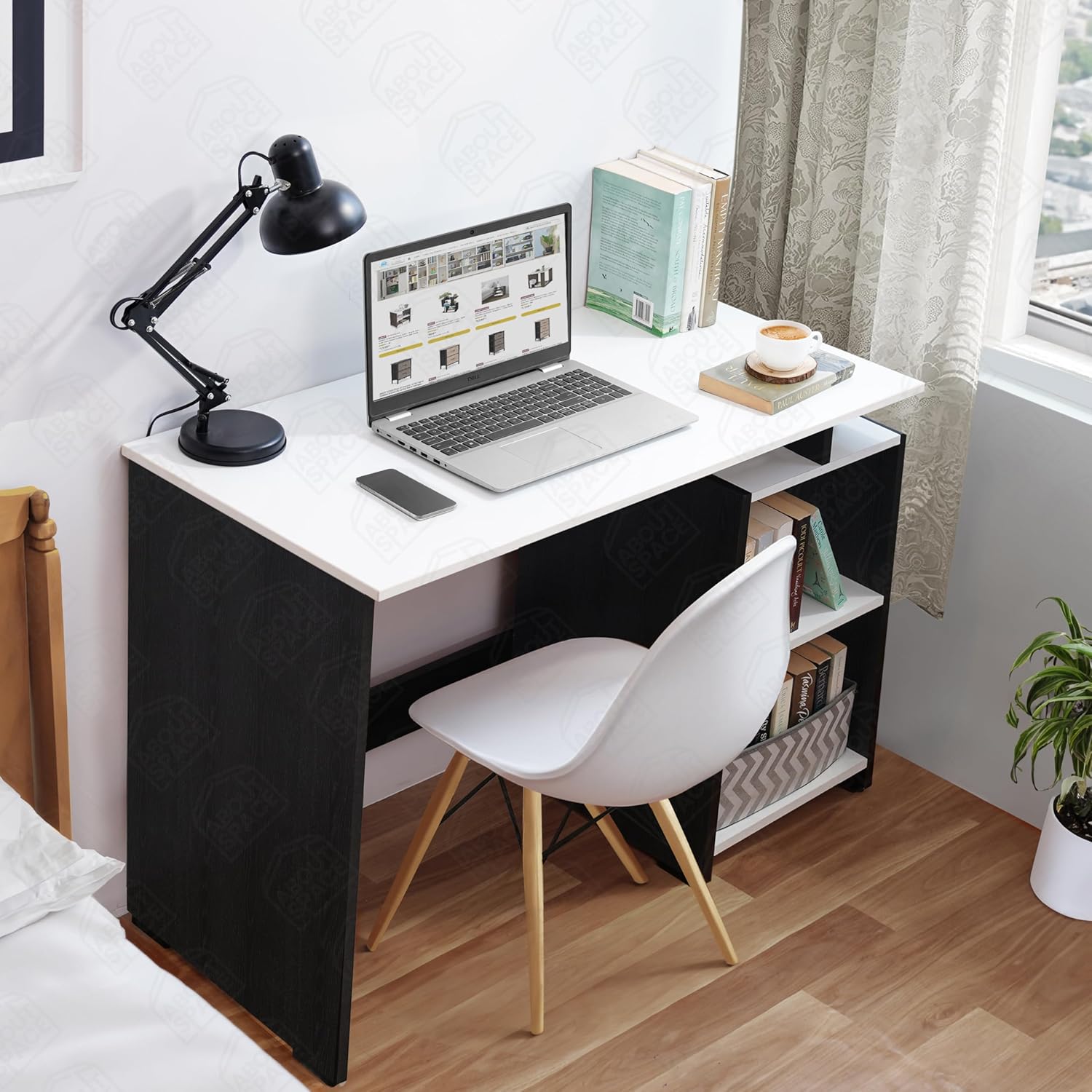 VTEC FURNITURE Modern Study Table with 2 Tier Bottom Storage | Office Desk | Computer Table | ST201. 