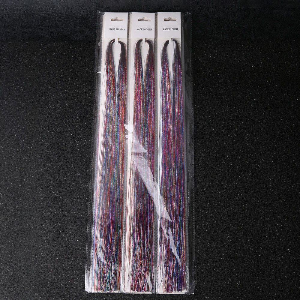 16 Colors Hair Tinsel Hair Dazzle Glitter Extensions Sparkling Shiny Hair Flairs Extensions Silk Fairy Hair Decoration. 
