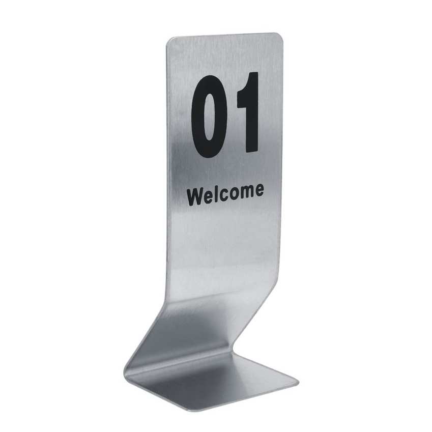 Stainless Steel 1-10 Double-side able Numbers Props for Wedding Party Decoration. 