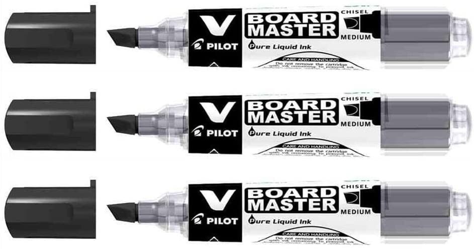 Pilot marker pen /Pilot V Board Master White Board Marker Pen Medium ( Chisel Tip ). 
