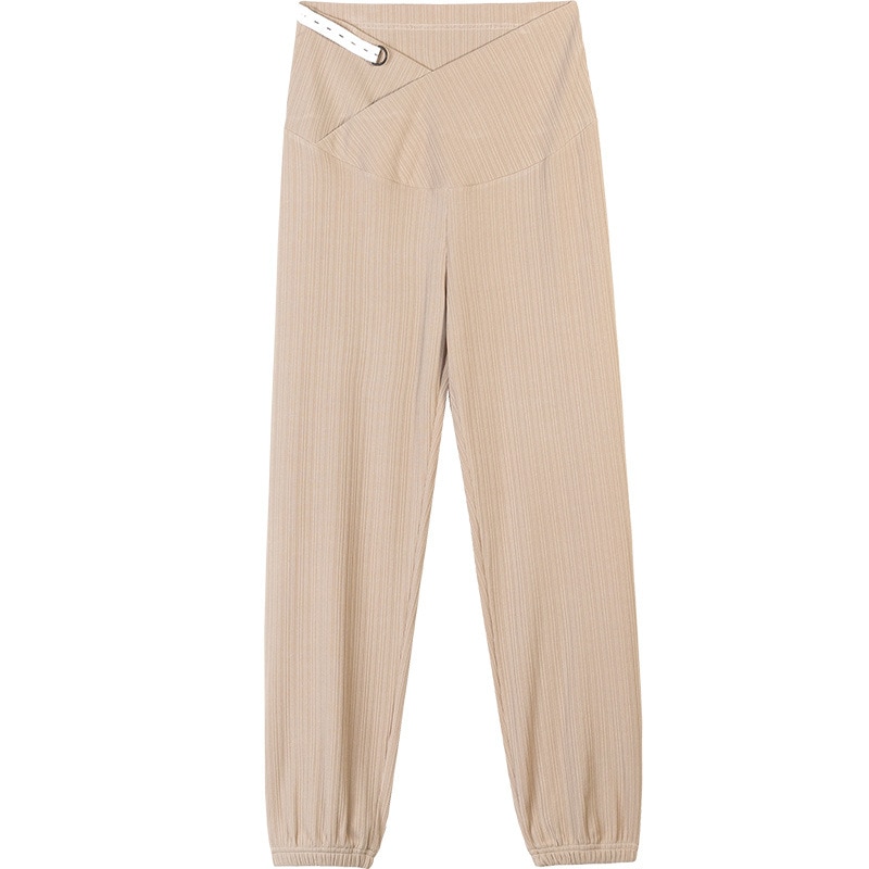 Pregnant Women's Fashion Casual Pants Across High Elastic Waist Belly Maternity Harem Pants For Pregnancy Spring Summer Trousers. 