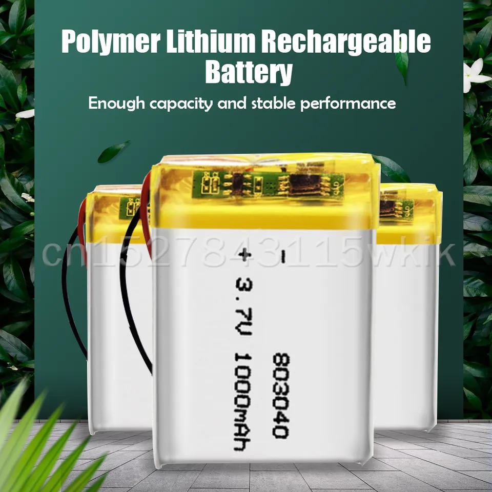803040 3.7v 1000mAh Li-ion Li-Po Cells Lithium Polymer Rechargeable Battery For Bluetooth GPS MP3 MP4 Recorder. 