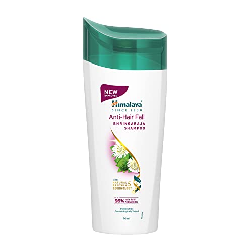 Himalaya Anti-Hair Fall Bhringaraja Shampoo, Reduces Hair Fall, Makes Hair Healthy, With Bhringaraja & Palasha,for men and women, 80ml(FROM IND)JEZ