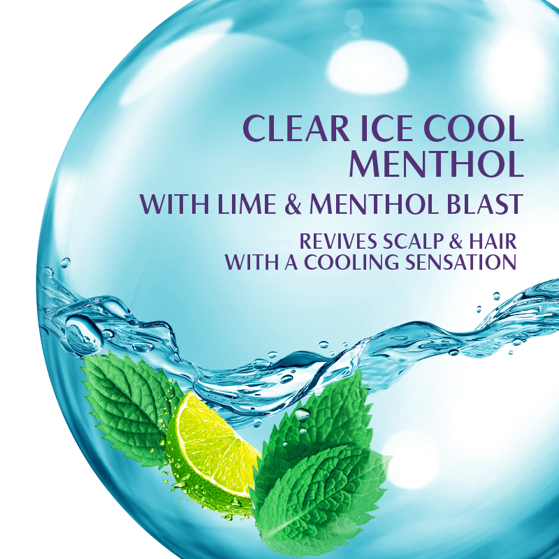 Clear Ice Cool Menthol Shampoo, 180ml. 