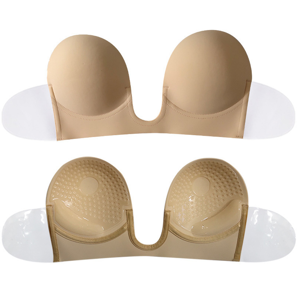 Buy N joy Invisible Stress Bra, Self Adhesive Push Up, Reusable Adjustable  Backless Silicone Bra With Drawstring (Nude, E Cup) Online at desertcartUAE