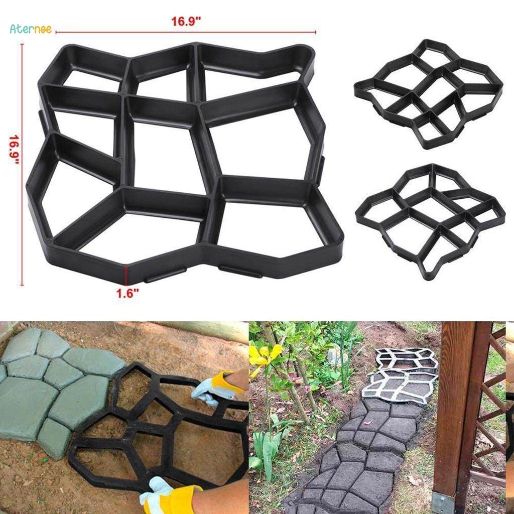 Pavement maker Driveway Walk Pavement Patio Lawn Concrete Stepping Mould 35x35x3.6cm. 