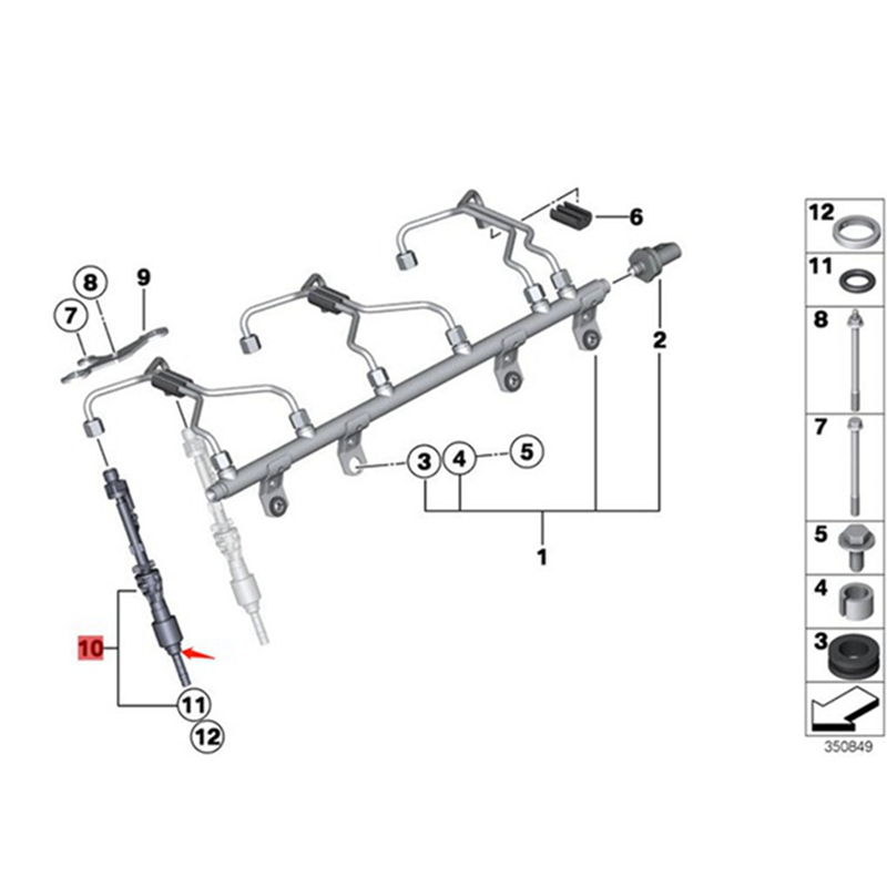 13647639994 0261500172 For BMW Z4 X3 X1 528I 328I 320I 228I 2.0 GDI Engine Injector Replacement. 
