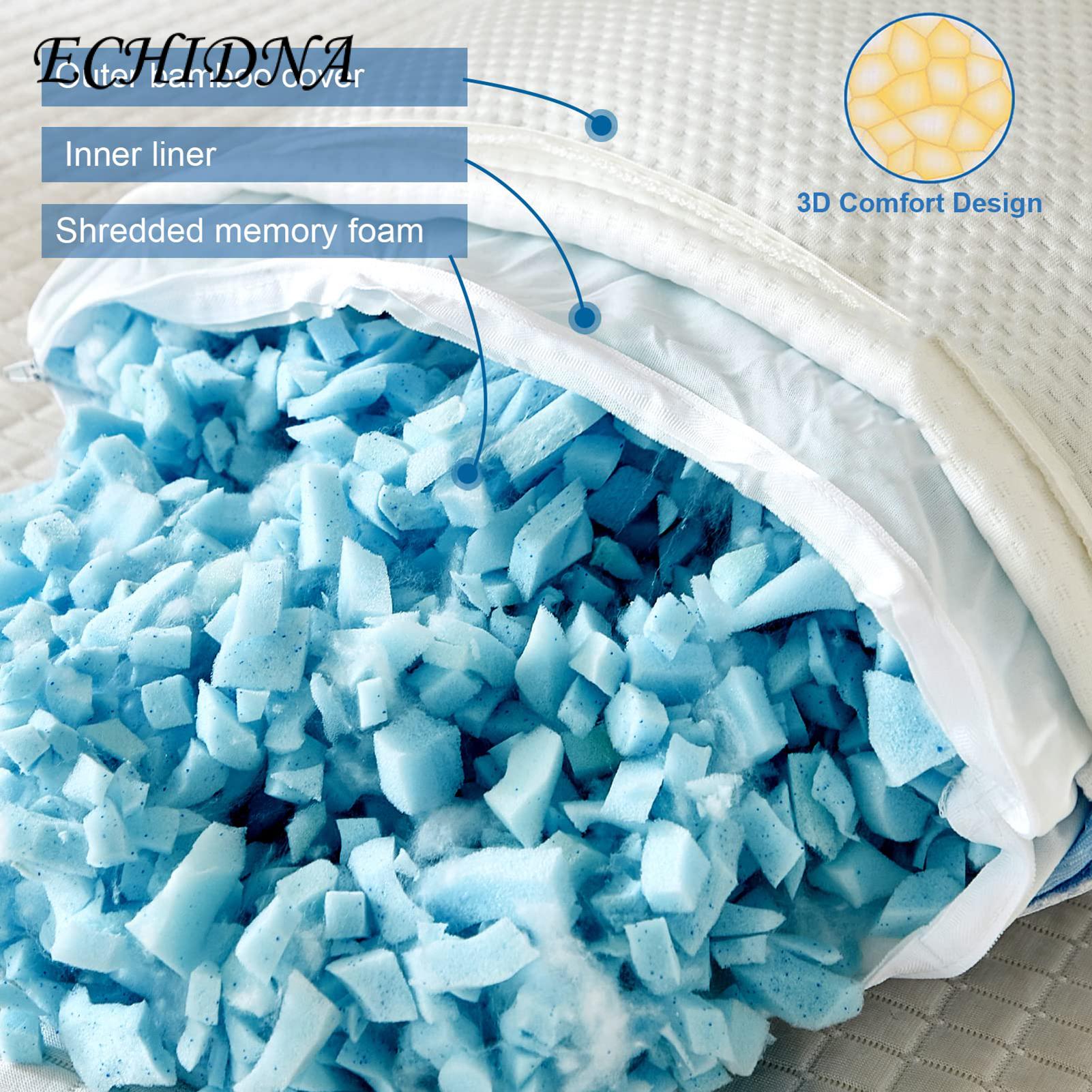 Shredded Sponge Pillow Premium Shredded Memory Foam Filling Soft Breathable Bean Bag Filler for Comfort Ideal for Couch Cushions Dog Beds Chairs Crafts 1/2kg Pillow with Temperature-regulating