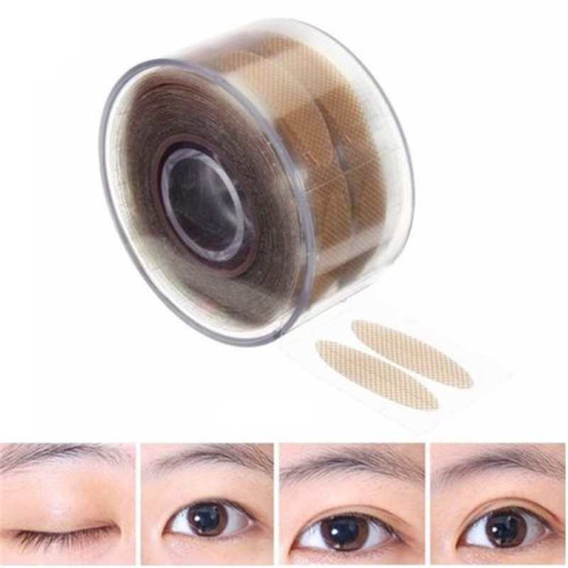 600Pcs/Box Big Eyelid Tape Sticker Double Fold Self Adhesive Eyelid Tape Stickers S/L Makeup Clear Beige Invisible Tool. 