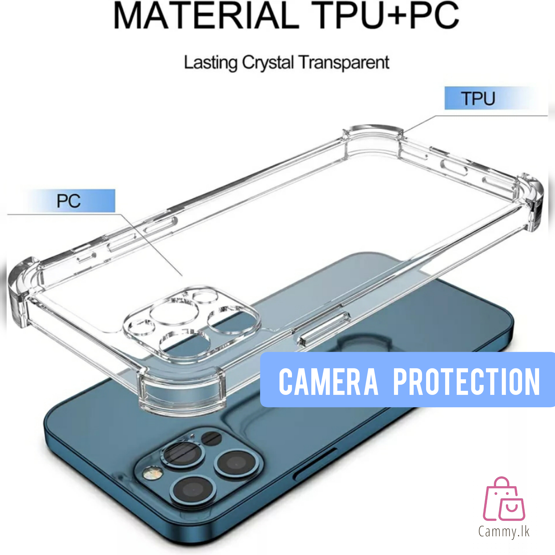iPhone 11 Back Cover Transparent Shockproof Clear Case For iPhone 11 11 Pro 11 Pro Max Case Bumper Silicone With Camera Guard Protection Soft iPhone Clear Case. 
