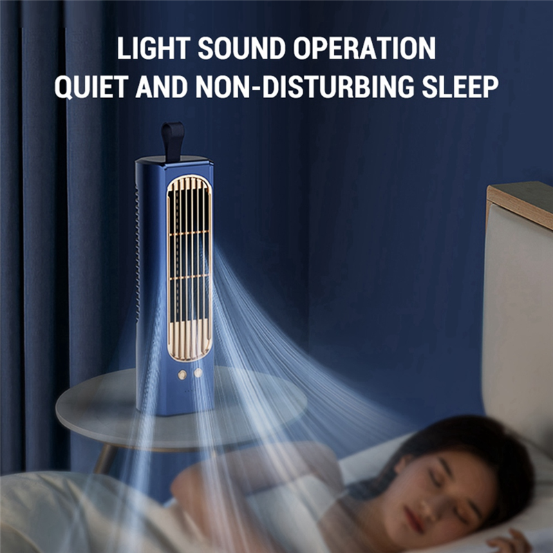 Household Tower Fan 90° Circulation Oscillating Quiet Cooling Air Conditioner Blue. 