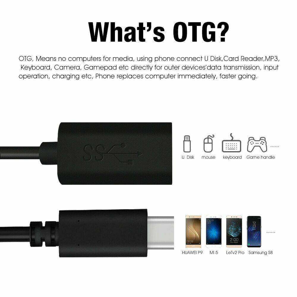 USB 2.0 Type C OTG Data Cable For Xiaomi Mi 9 Android MacBook Mouse Gamepad Tablet PC. 