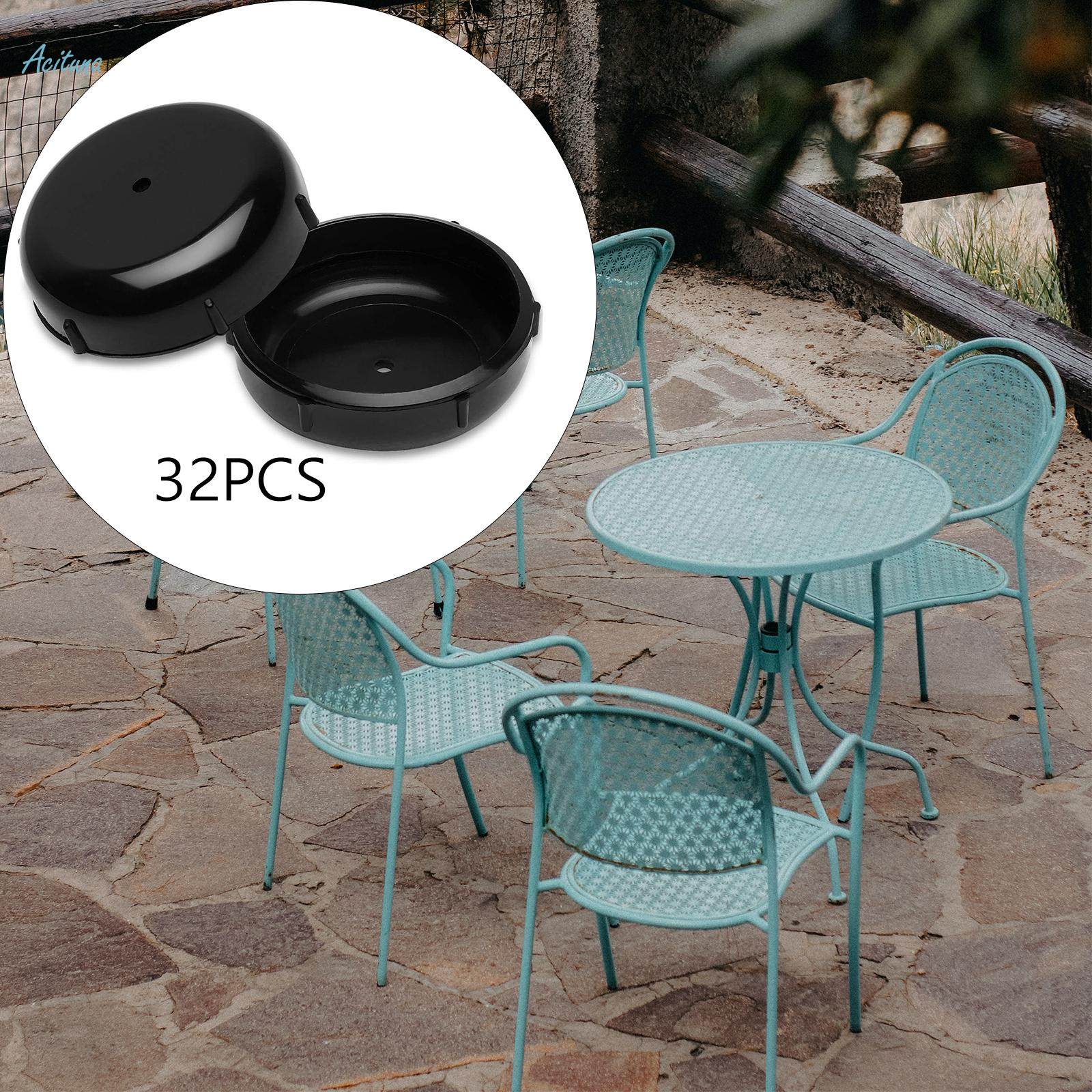 32x Replacement Leg Feet Caps 1.5" Outdoor Chair Leg Caps for Lawn Furniture. 