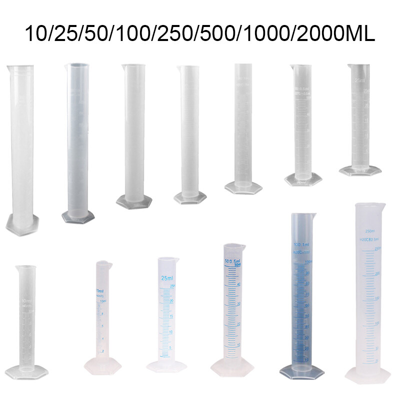 【ZOSR】Plastic Measuring Cylinder Laboratory Test Graduated Tube Motor Oil Measuring Cup 10ml/25ml/50ml/100ml/250ml. 