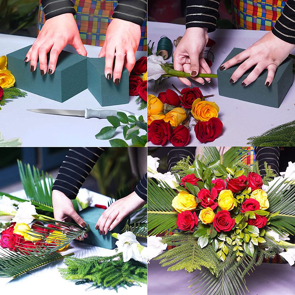 8 Pack Floral Foam for Fresh and Artificial Flowers,Dry and Wet Floral Foam Blocks for Wedding,Birthday,Home Decoration. 
