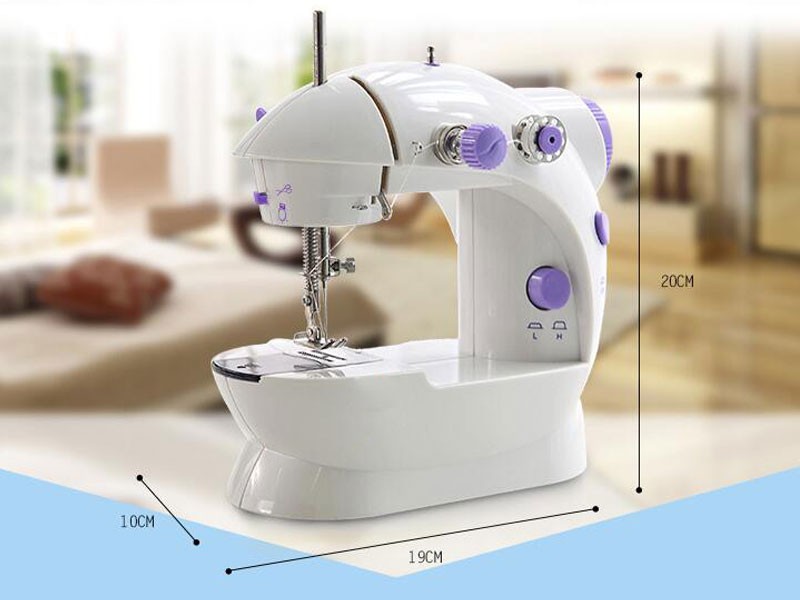 Mini Sewing Machine, Portable Sewing Machine Adjustable 2Speed Double