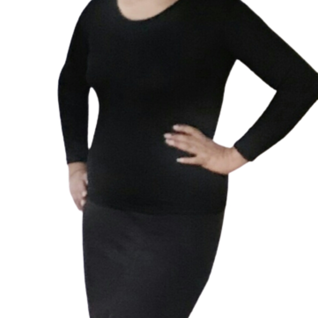 Ladies long sleeve tshirt (Black color). 