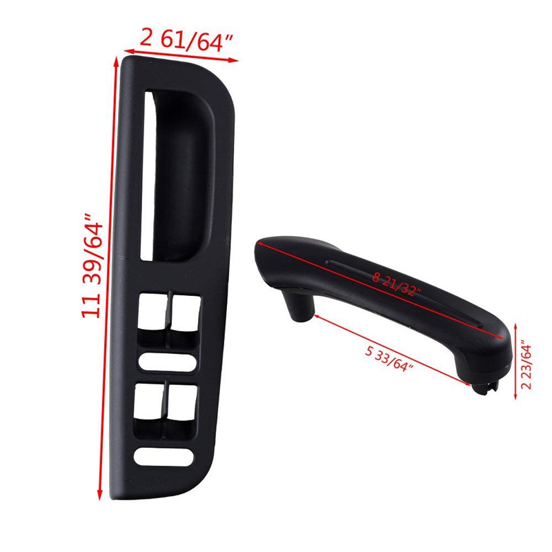 1 Set Inside Door Handle Door Armrest & 1Pcs Black Rear Ashtray Bin Ash Tray + Side Caps for Bora Jetta Golf 4 Mk4. 