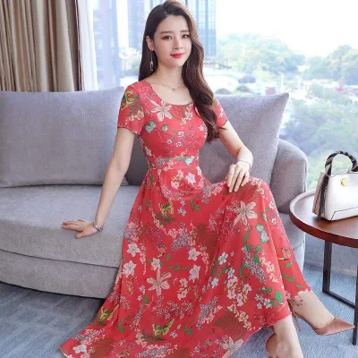 Mid length best sale swing dress