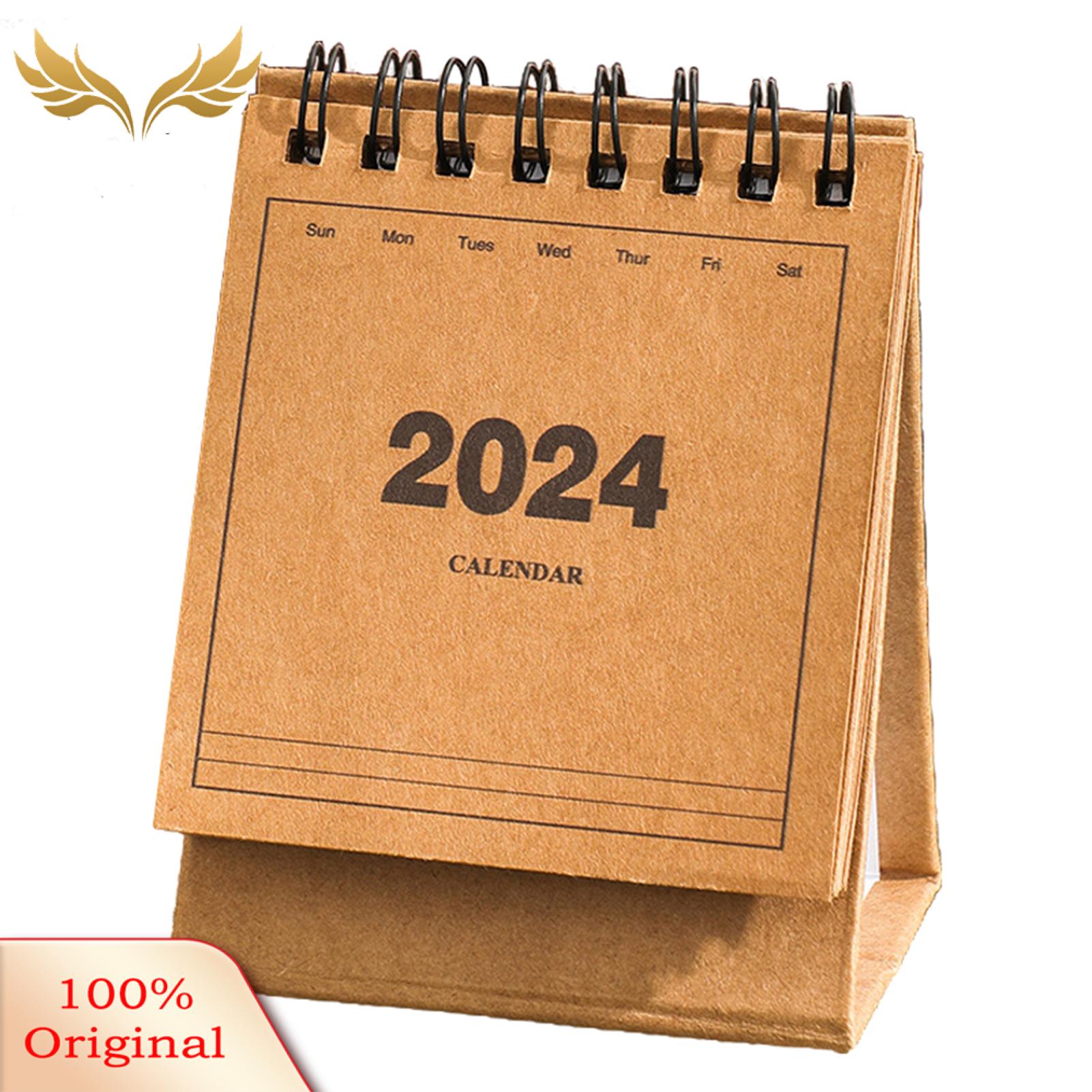SuperRide Simple Stylish Desktop Decoration 2023-2024 Mini Desk Calendar Standing Flip Monthly Planner for School Home Office Buyers' Favorite Portable Pocket Calendar. 