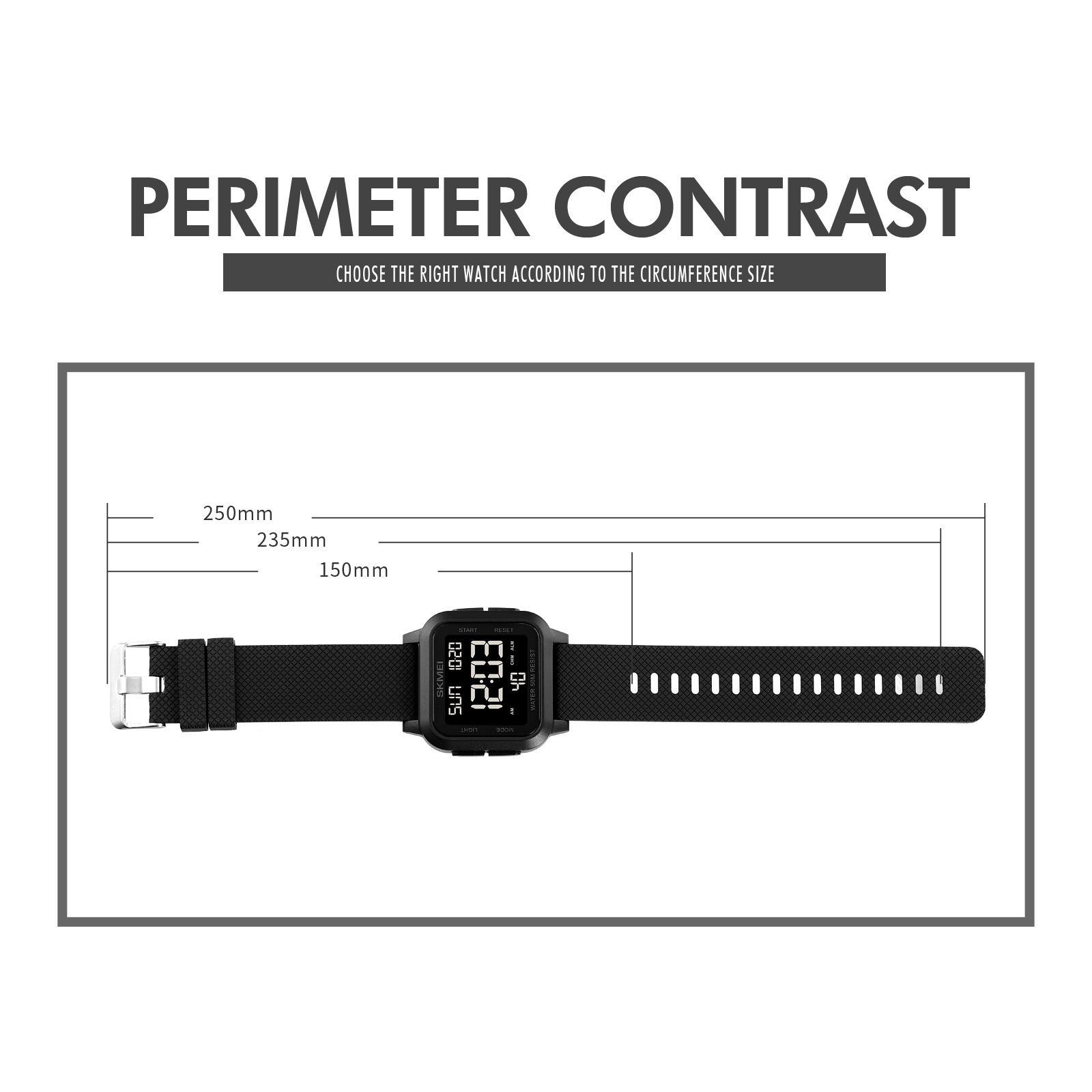 SKMEI Men's Sports Electronic Watch Waterproof LED Luminous Men's Watch 1894. 