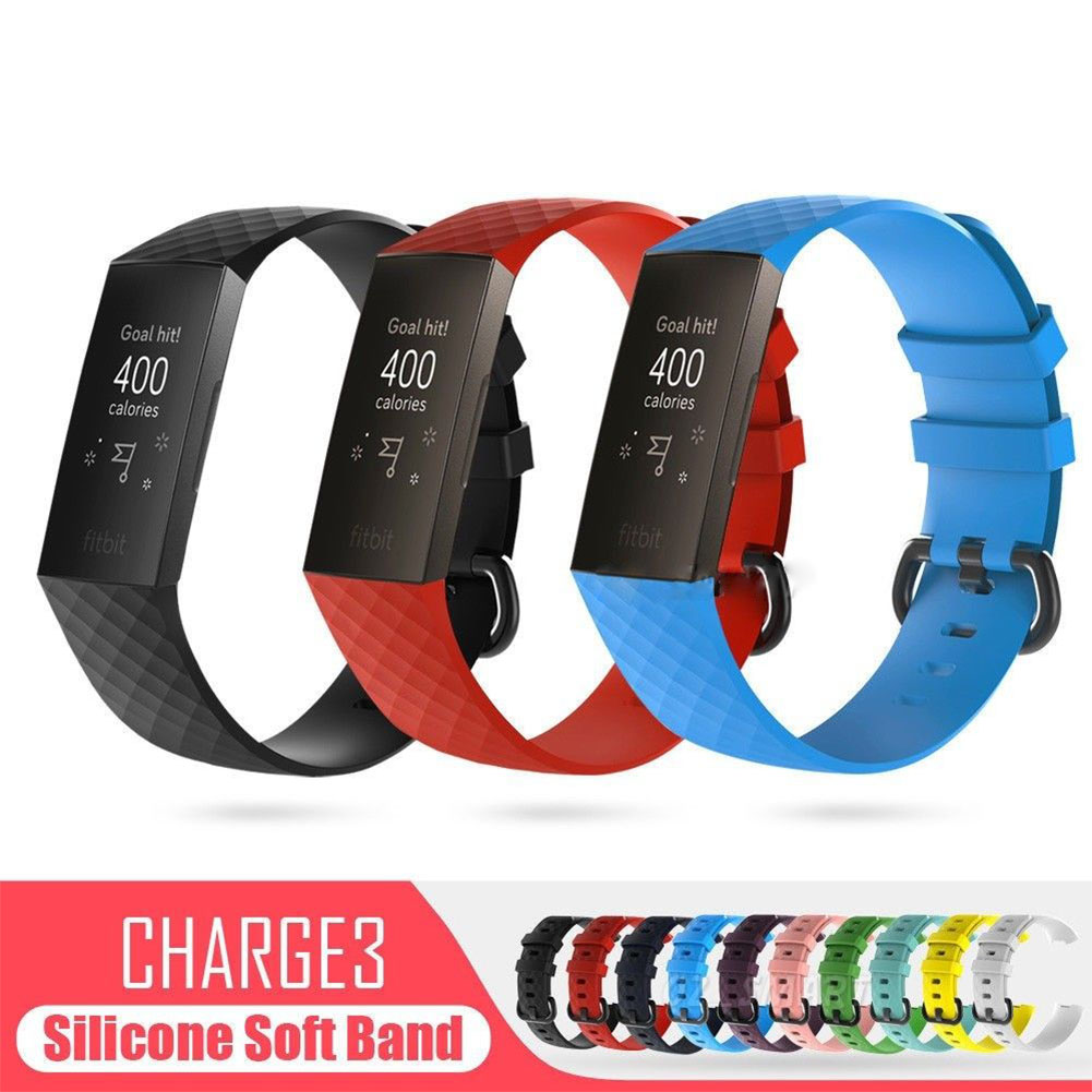 for Fitbit Charge 3 Replacement Band Silicone Strap Sports Wristband. 