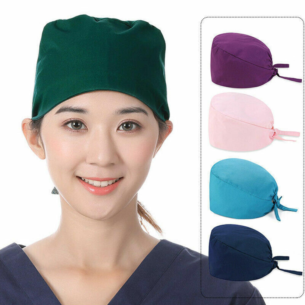 Cotton  Scrub Cap Unisex Surgery Cap Theatre Doctor Cap Nurses Work Hat Service Industry Sweat-absorbent Cap. 