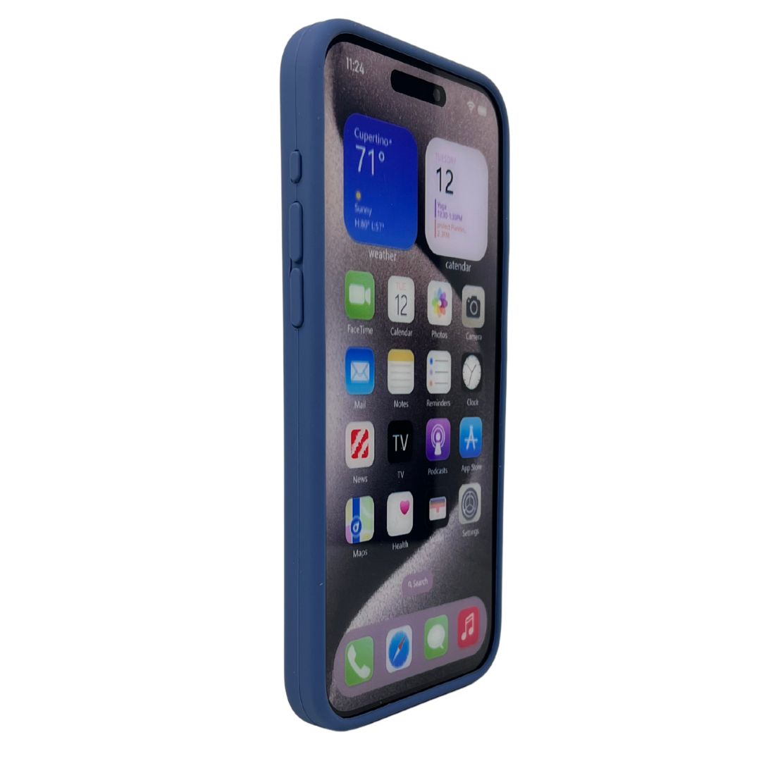 Super Luxury Soft textured Protective Silicone Case Back Cover For iPhone 14 Pro Max. 