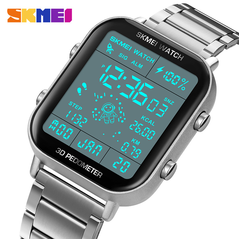SKMEI Multi-Purpose Electronic Watch for Men and Women - Sports, Simplicity, and Waterproof Design - Model 1888 (Randomly Sending New and Old Versions). 