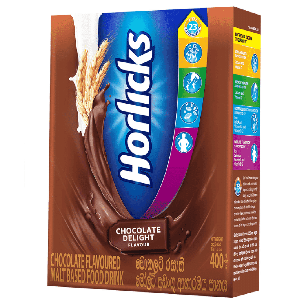 Horlicks Chocolate Flavoured Malt Based Food Drink Carton, 400g