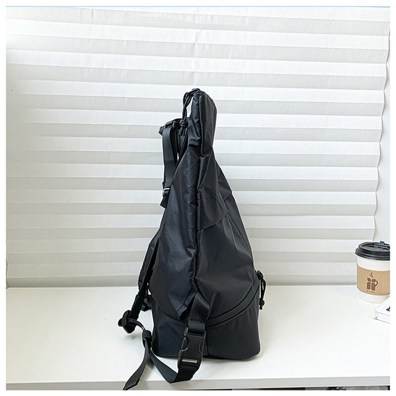 【ZIME】Leacat Backpack Men Women Commuter Handbag Solid Color Shoulder bag Tote Bag Large Capacity Anti splash Nylon Backpack. 