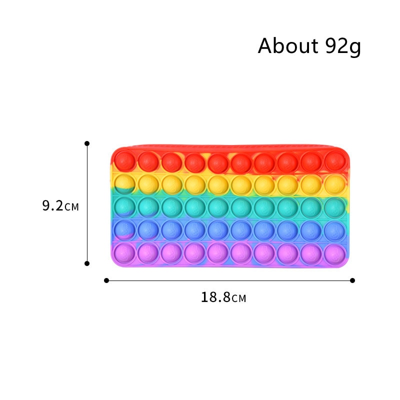 Large Bolsa Antistress Push Pop Bag Squishmallow Pencil Silicone Stationery Storage Bag for Kids. 