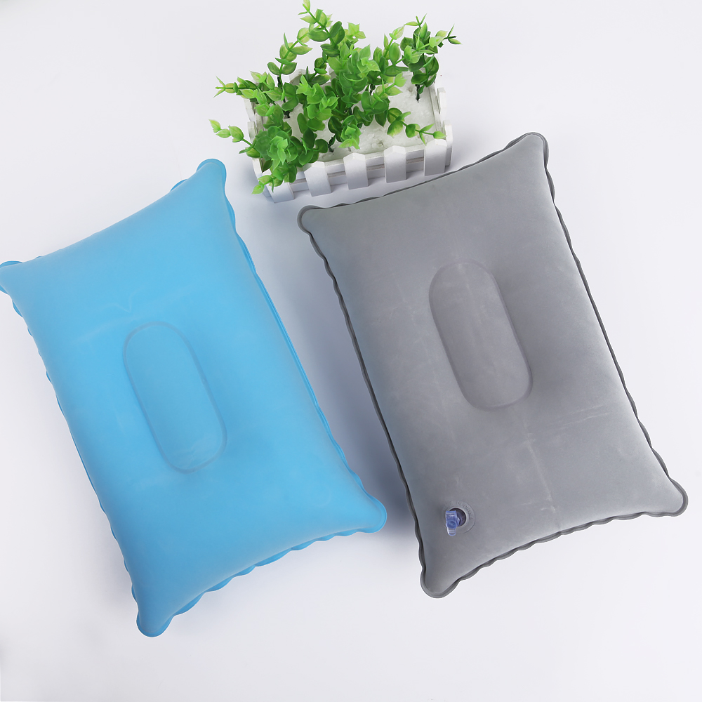 Inflatable Air Pillow Bed Sleeping Camping Pillow PVC Neck Stretcher Backrest Pillow for Travel Plane Head Rest Support. 