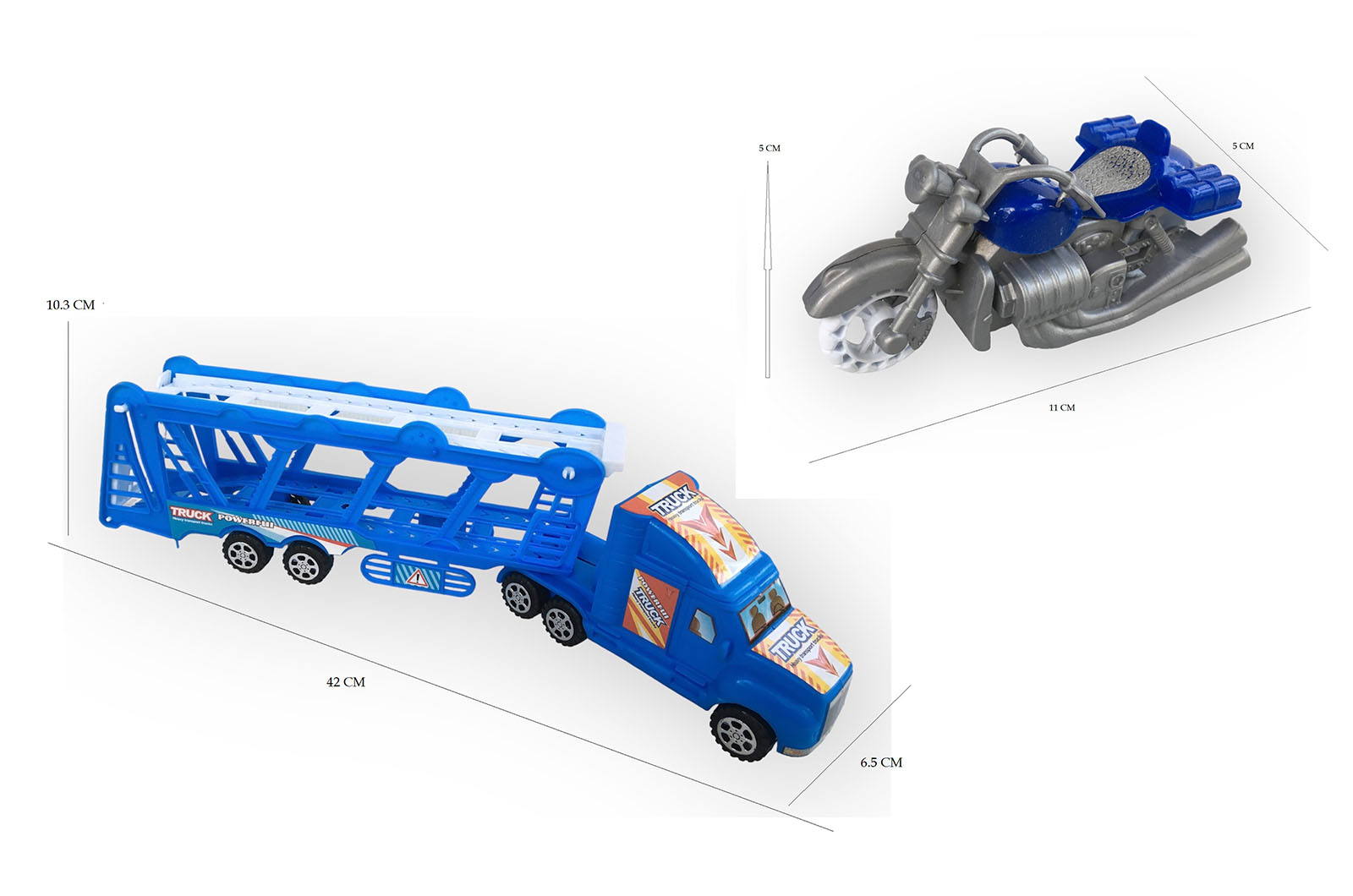 4 PCS Bike Carrier Vehicle Truck Toy, Friction Movement Truck Toy, Manual Function, Able To Load And Unload This Bikes, The Best Gifts For Your Kids.. 