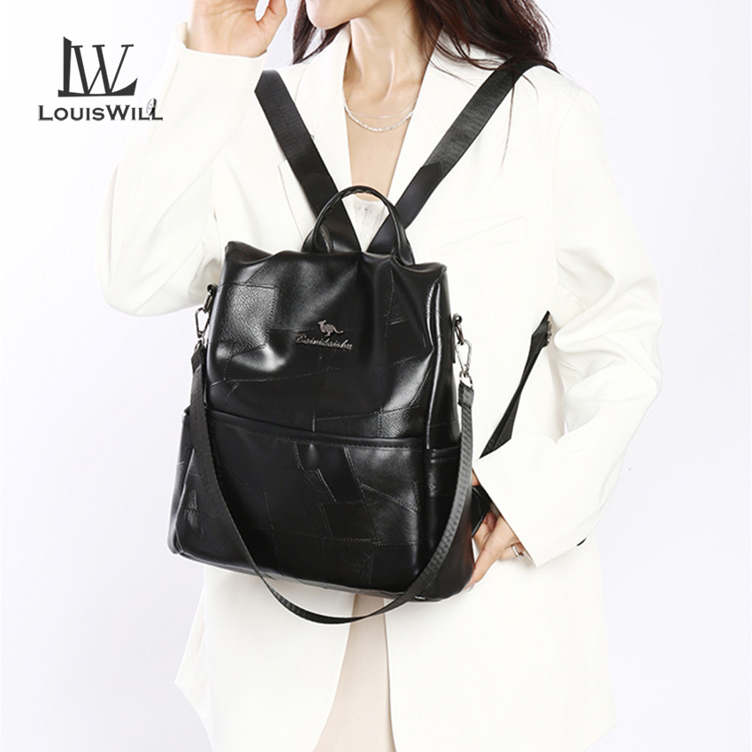LouisWill Women’s Backpack Shoulder Bag Korean School Backpacks Fashionable Ladies Backpack Casual Simple Student Bags Laptop Backpacks Lightweight Anti-theft Backpacks For Girls Teens Women Fashion. 
