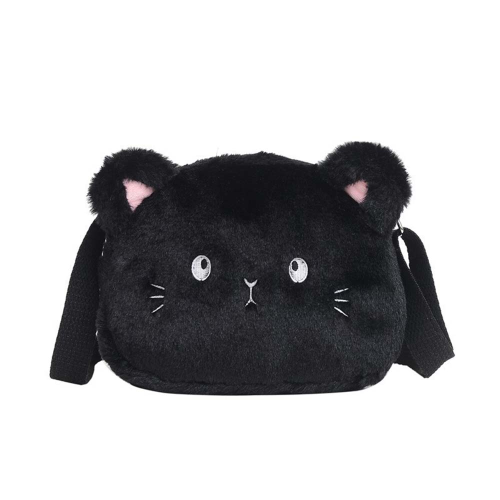 Cartoon Soft Plush Little Girl Messenger Bag Cute Cat Small Shoulder Bags Lovely Boys Kids Purse Handbags Crossbody Bag. 