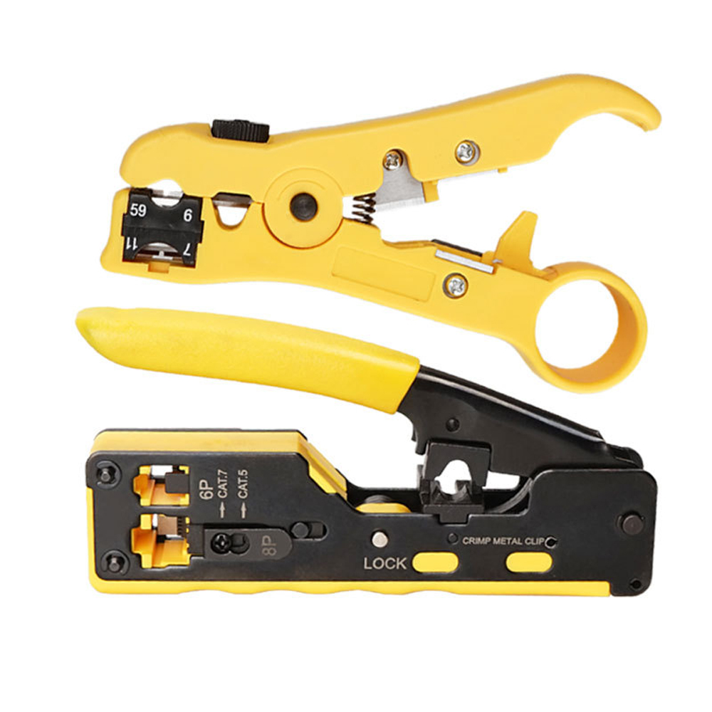 KOGEEK Ethernet Cable Stripper Clamp rj45 Network Tools 4P/6P/8P Crystal Heads Cable Pliers Seven Type of Through Hole Cable Clamp