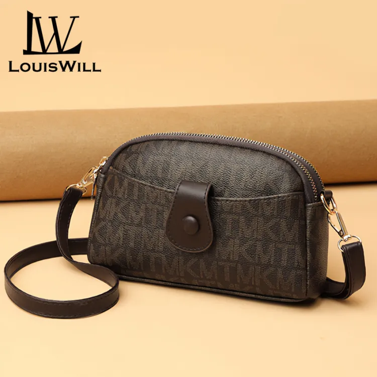 Letter Print Crossbody Bag, Fashion PU Leather Zipper Purse, Women's Daily  Shoulder Bag
